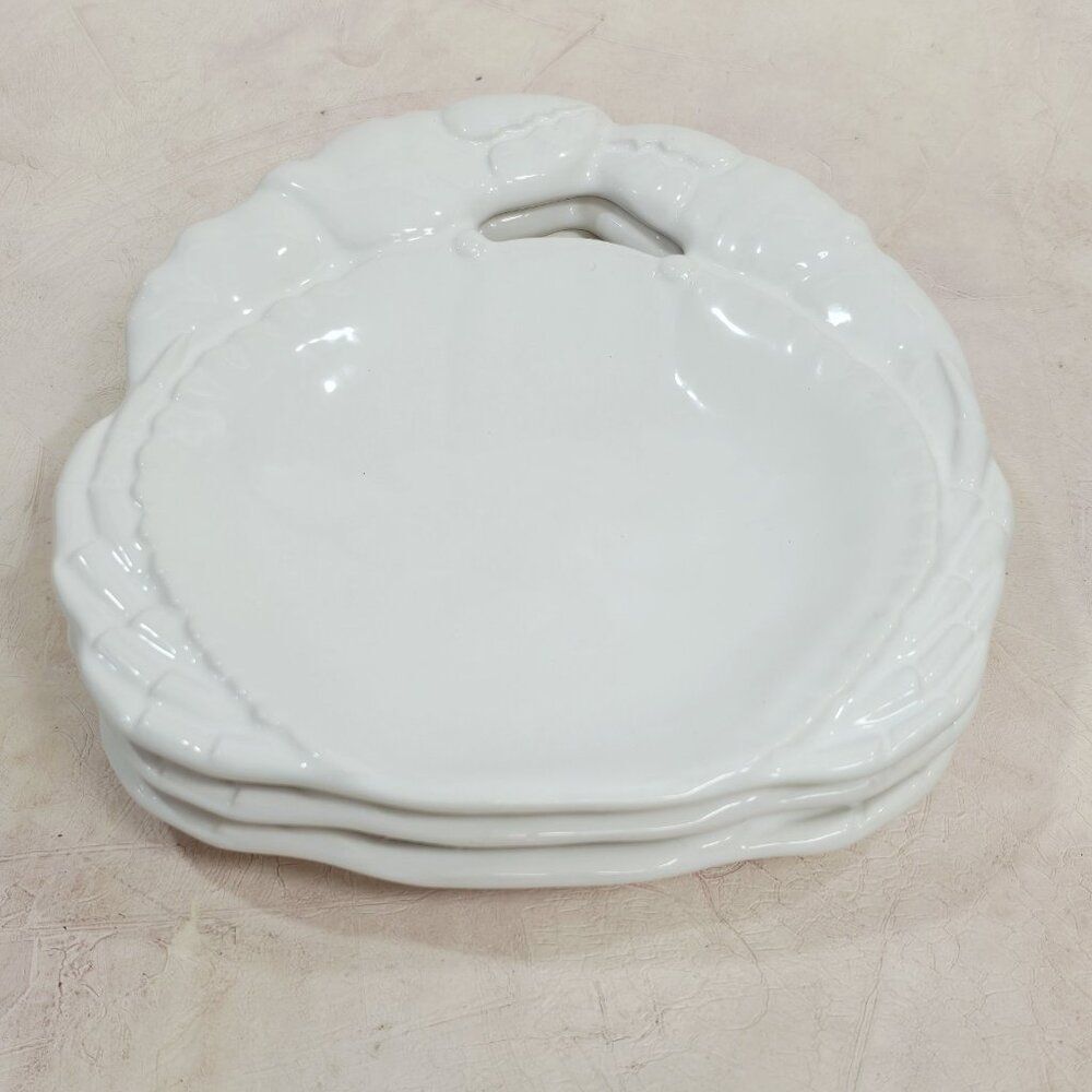 Set Of 3 Hudson Grace 6.25" Crab Small Plates, Made In Italy‎
